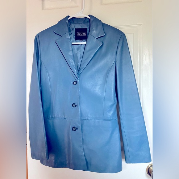 LES JOURS Leather Jacket - Size 66 - Picture 2 of 4